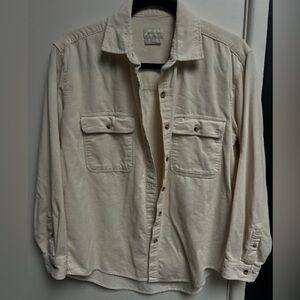 Bowery Boyfriend Corduroy Overshirt - Whitecap